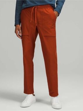 Lululemon Bowline Utilitech Pants Mens Large 30” Aztec Brick Orange